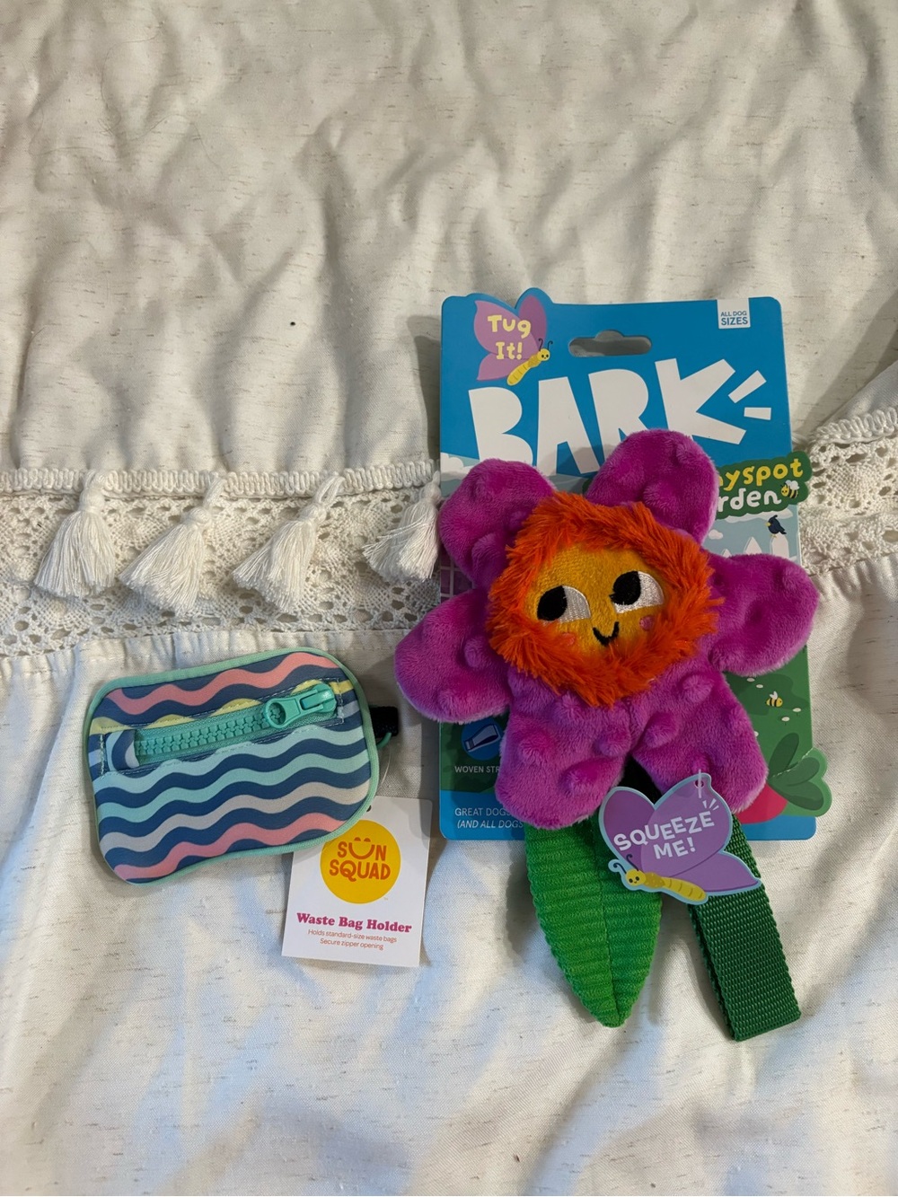 Dog bundle- Bark Toy and Sun Squad Waste Bag Holder